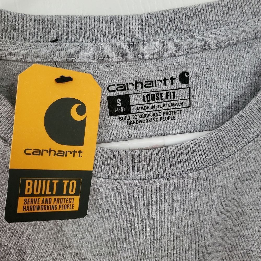Carhartt Long Sleeve Loose Fit Crewneck T-shirt Women's Size Small NWT Gray - Picture 3 of 7